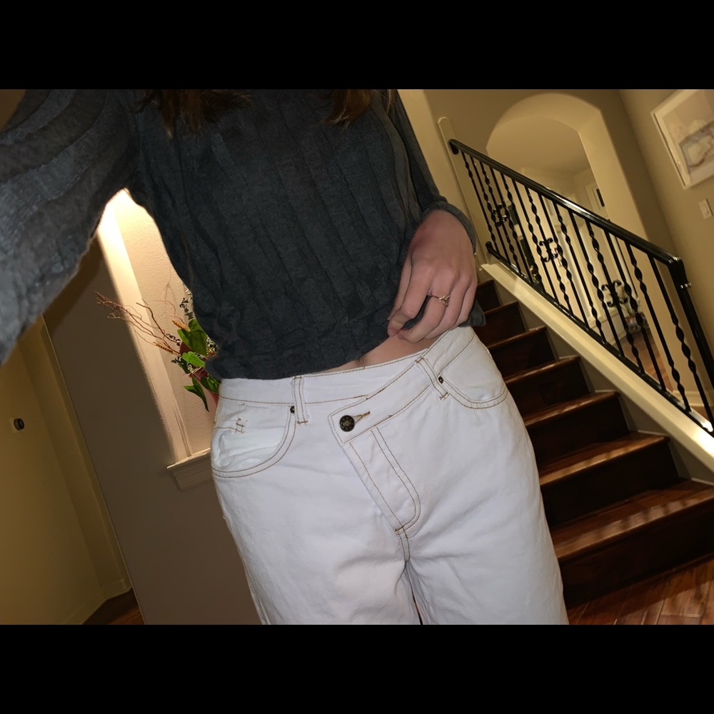 Princess Polly Lioness Lowrider Denim Jeans White - Picture 4 of 6